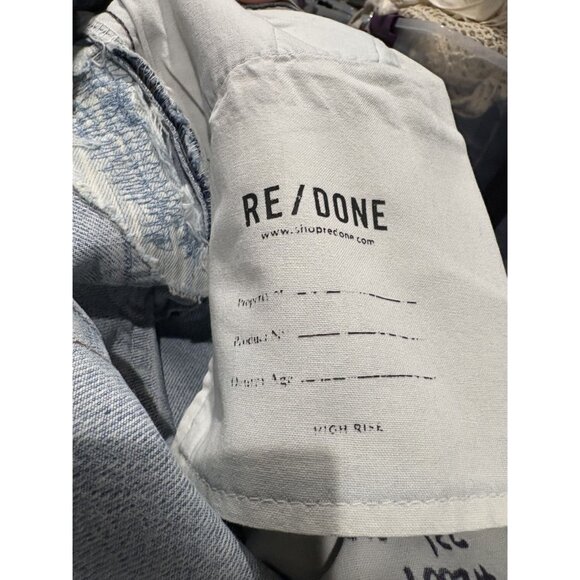 RE/DONE x Levi's High Rise Ankle Cropped Jeans in Blue - Picture 4 of 4